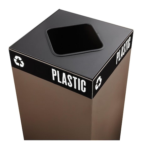 Safco Public Square Recycling Receptacle Lid - Black 2989BL