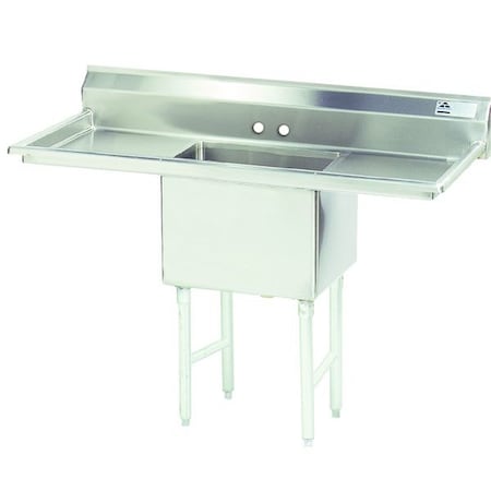 Advance Tabco Fabricated Sink 1-compartment 24 in. right & left drainboards FS-1-4824-24RL
