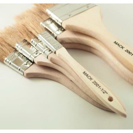 Mack Brushes Whitey II 2001 Series All Purpose Throw-Away Chip Brush, 2-1/2 in, Wood Handle, White 2001-25