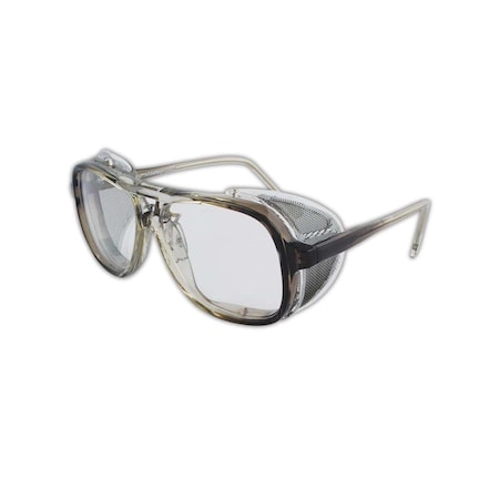 3M 3M F6000 Series 53Mm Smoke Frame Clear Lens Safety Glasses, Standard, PR 34453754