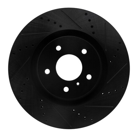 Dynamic Friction Co DFC Brake Rotor - Drilled and Slotted - Black 633-68008R