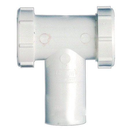 Plumb Pak Center Outlet and Tailpiece, 1-1/2 in, Slip-Joint, Plastic, White PP20667