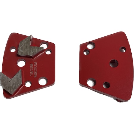 Vantage Product Diamond Grinding Disc for Trapezoid Grinders, 2 Arrow Segment, 16/20 Grit, Medium Bond M-TQC10-2A1620-M