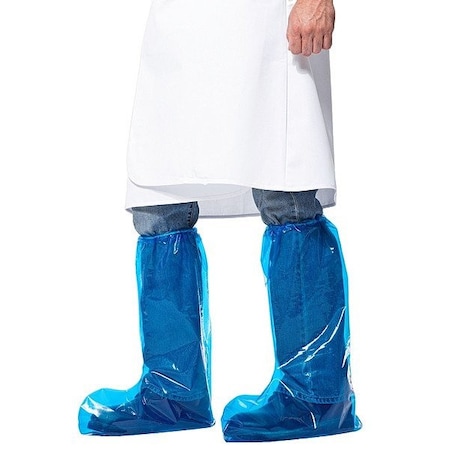 Polyco VR Shoe Covers, Polyolefin, Blue, Slip Resistant Sole: Yes , Regular 49351