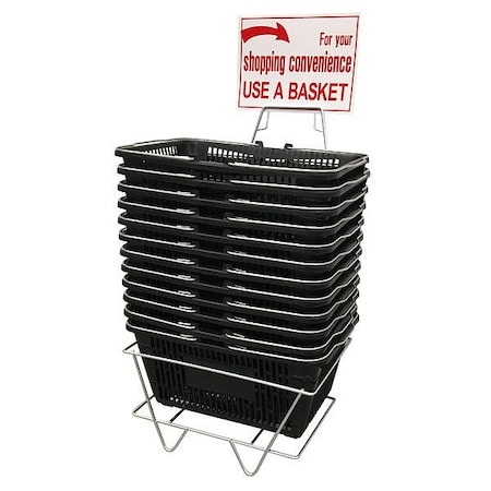 R.W. Rogers Co Hand Basket Set, Black, 8-in L H2112010