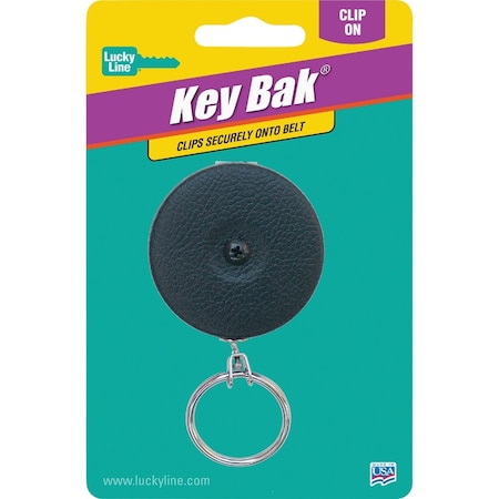 Lucky Line Clip-On 24'' Black Retractable Key Chain 43601