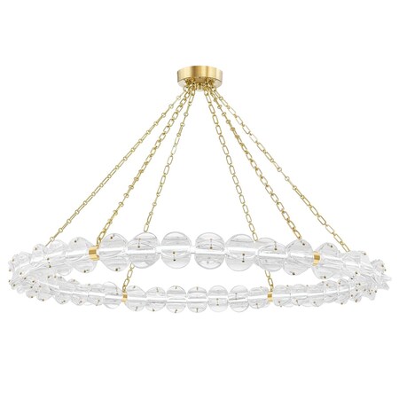 Hudson Valley Lighting Lindley 1 Light Chandelier 54.5 In. Aged Brass 1955-AGB