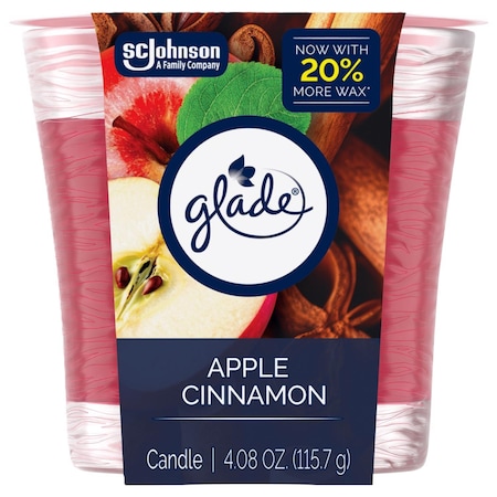Glade Red Apple Cinnamon Scent Air Freshener Candle 4.08 oz 05497