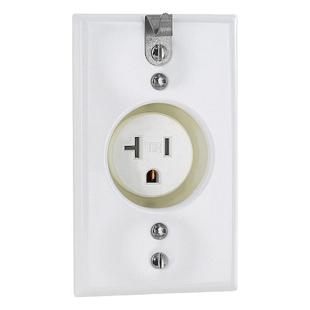 Leviton PlugsandReceptacles, 20A, 125VAC, Wht, Nylon T5020-CHW
