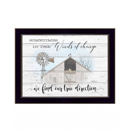 Homeroots Winds of Change 3 Black Framed Print Wall Art 415948