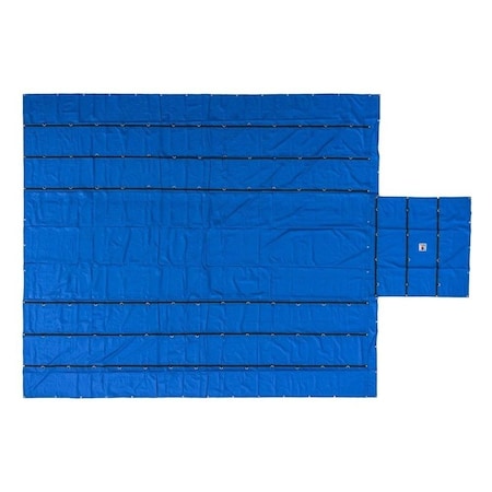 Mytee Products Heavy Duty Flatbed Trailer Tarps Heavy Duty 18oz Lumber Tarp 24x27 8ft Drop - Blue LT-BLUE