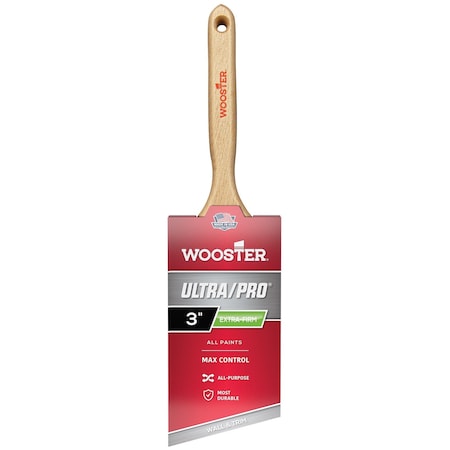 Wooster 3" Angle Sash Extra Firm, Nylon Bristle, Paint Brush, Wood Handle 4153-3