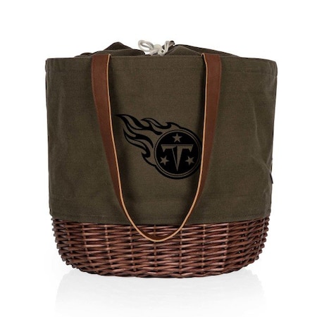 Picnic Time Family Of Brands NFL Tennessee Titans - Coronado Canvas and Willow Basket Tote 203-00-140-314-2