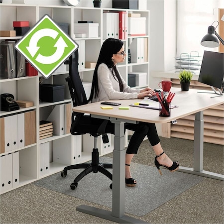 Floortex Cleartex Enhanced Polymer Rectangular Chair Mat for Carpets up to 3/8" - 48" x 79" FRECO114879EP