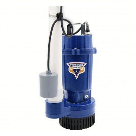 Pro Series Pumps SubmersibleSumpPump, 10ft, 13.75in, 115VAC S1033-TS