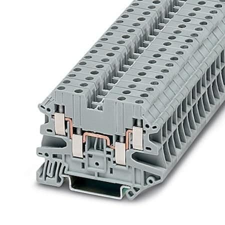 Omega Wide Terminal Block, Multi-Conductor, 4-Wire, Screw Connection, 30 A, 150 Vac, 26 AWG to 10AWG, 6.2 XBUT4D22