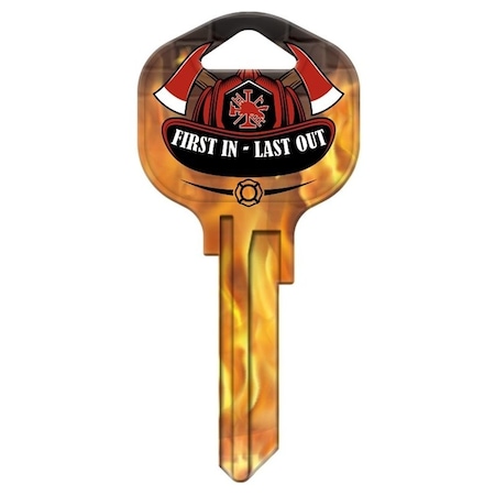 Hy-Ko Key Blank, Brass, Nickel-Plated, For: Kwikset KW1 Keyways 15005KW1-FRMN