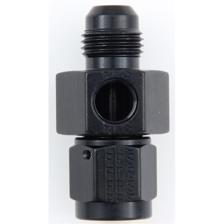 Geared2Golf 495005-BL 0.13 in. NPT Port On Side Aluminum -06 AN Male x -06 AN Female Gauge Adapter, Black GE3625928