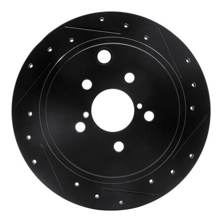 Dynamic Friction Co DFC Brake Rotor - Drilled and Slotted - Black 633-13023R