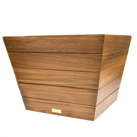 Homeroots 19in Brown Wood Indoor Outdoor Square Planter Box 476245