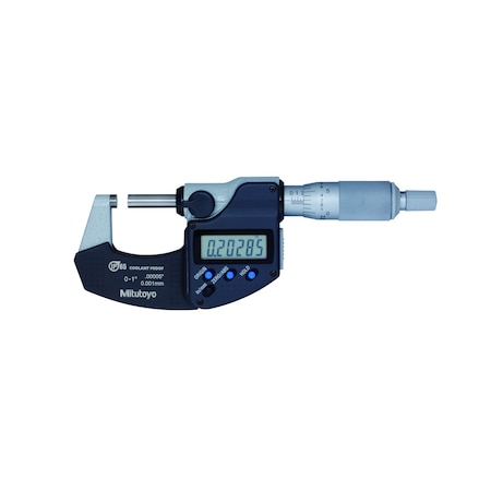 Mitutoyo Digimatic Outside Micrometer, I/M 0-1 In, .00005 In, O, RS 293-330-32