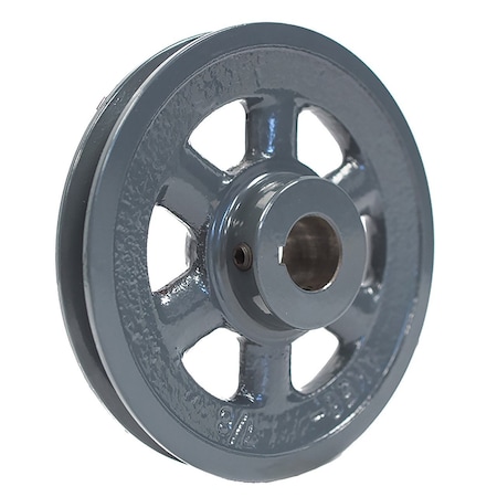 Zoro Select 7/8 in Fixed Bore 1 Groove V-Belt Pulley 5.45 in OD AK56X7/8