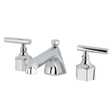 Kingston Brass Widespread Bathroom Faucet with Brass Pop-Up, Polished Chrome KZ4461CML
