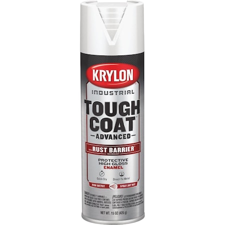 Krylon Industrial Tough Coat 15 Oz. Gloss White Rust Barrier Spray Enamel K00929008