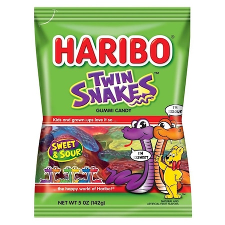 Haribo 37754 Gummi Candy, Apple, Blueberry, Blackcurrant, Cherry, Lemon, Orange, 5 oz Bag 624670