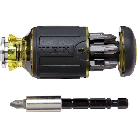 Klein Tools 8-in-1 Multi-Bit Adjustable Length Stubby Screwdriver 32308