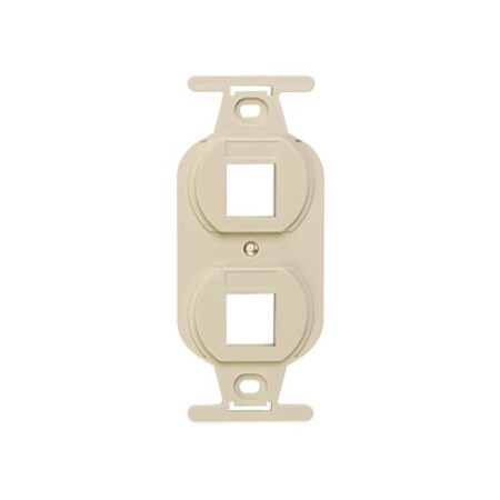 Leviton 2-Port Flush Mount Unloaded, Single Gang Quickport 106, Ivory 41087-2IP