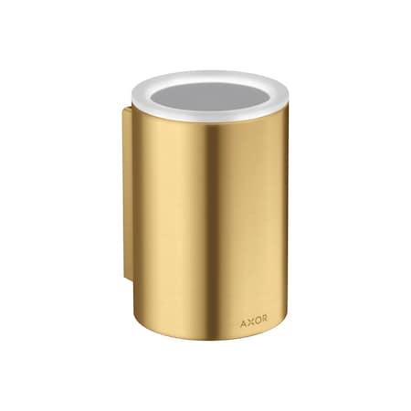 Axor Universal Circular Toothbrush Tumbler in Brushed Gold Optic 42804250