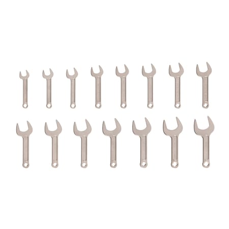 Tekton Open End Wrench Set, 15 Tools WSE90100
