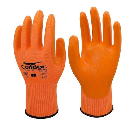 Condor Coated Cut-Resistant Gloves, Cut Level A2 , Nitrile , Foam , S 1 PR GGS_114448