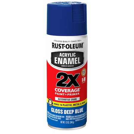 Rust-Oleum Acrylic Enamel, Gloss Blue, PK6 271942