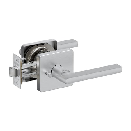 Schlage Grade 2 Bath/Bedroom Privacy Tubular Lock, Non-Keyed, Latitude Lever, D Rose, Satin Chrome Finish PT40 LATD 626