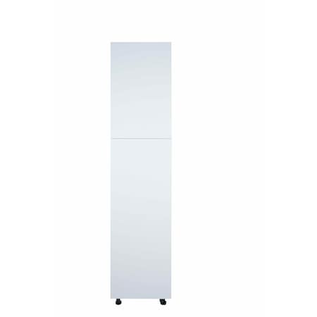 Cambridge Radiance 18 in. W x 24 in. D x 90 in. H Ready to Assemble Slab Pantry Kitchen Cabinet in White Gloss SA-TP1890-WG-KIT