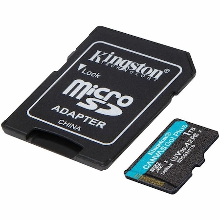 Kingston Canvas Go! Plus 1 TB Class 10/UHS-I (U3) V30 microSDXC - 170 MB/s Read - 90 MB/s Write SDCG3/1TB
