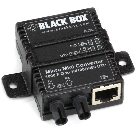 Black Box Black Box Media Converter, Ethernet to Fiber LMC400-WALL