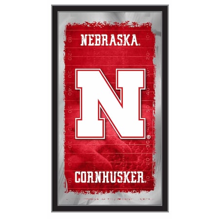 Holland Bar Stool Co Nebraska 15" x 26" Football Mirror MFtblNebrUn