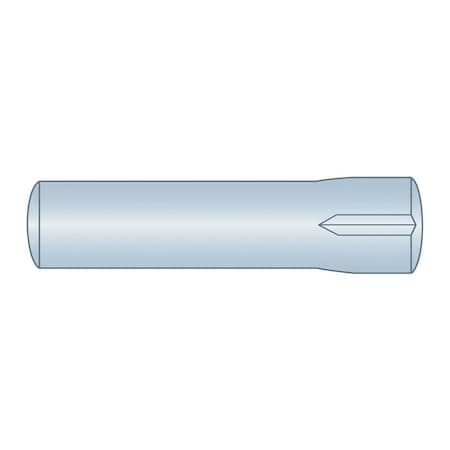 Huyett Type C Grooved Pin, Zinc Plated Low Carbon Steel, 0.062 in Dia x 0.061 in Small End Dia x 1.000 in L GP-0062-1000-C