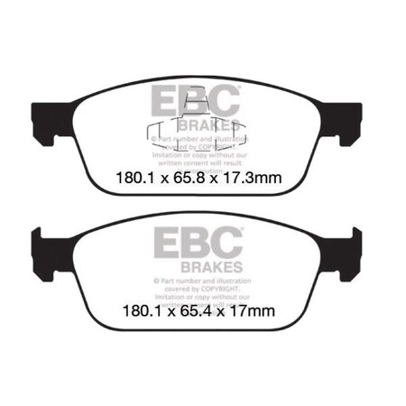 Ebc Yellowstuff Front Brake Pads for 2012 Ford Focus 2.0 Turbo ST DP42145R