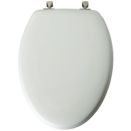 Mayfair Toilet Seat, Elongated, Molded Wood, White 144BN000