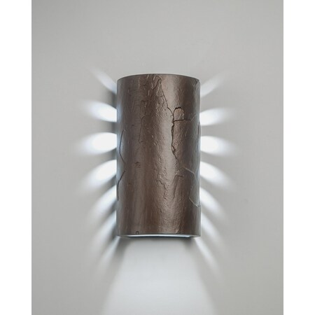 Luxury Lighting Masons Select 13 in Ceramic Backlit Slate Look Outdoor Wall Light, Rubbed Bronze Paint Finish, 2PK (2) SL511-ABr-ud-7