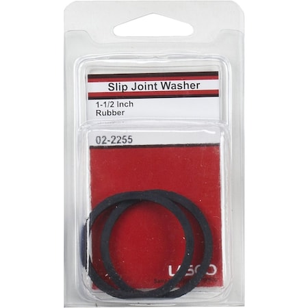 Westlake Pipe & Fittings 1-1/2'' Black Rubber Slip Joint Washer, 2PK 2/1/2255