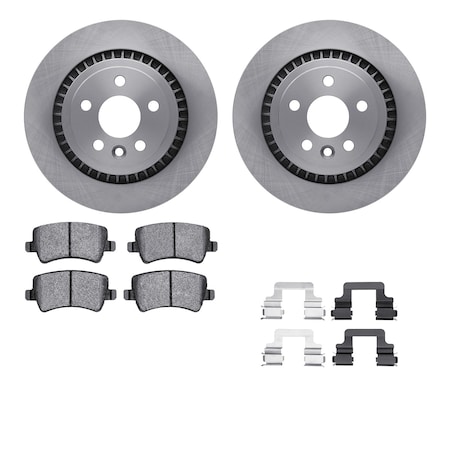 Dynamic Friction Co DFC Brake Rotor with 5000 Brake Pads and Hardware Kit 6512-27299