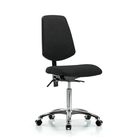 Blue Ridge Ergonomics Fab Med Bench Chair, Bk, Cast, Blk, No Arms, 22" to 29" Height, Black BR-FMBCH-MB-CR-T1-A0-NF-CC-F42