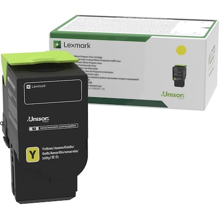 Lexmark Return Program Toner, 1,400 Page-Yield, Yellow 78C10Y0