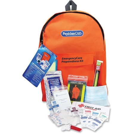 Physicianscare Emergency Preparedness First Aid Backpack, 43 Pieces/Kit 90123