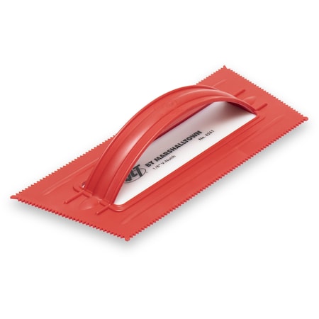 Marshalltown Plastic Notched Trowel, Flooring Trowel, Tiling Trowel, Adhesives Trowel, V Notch, 1/8 inch Notch 6261